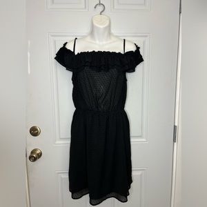 H&M Off the Shoulder Swiss Dot Dress